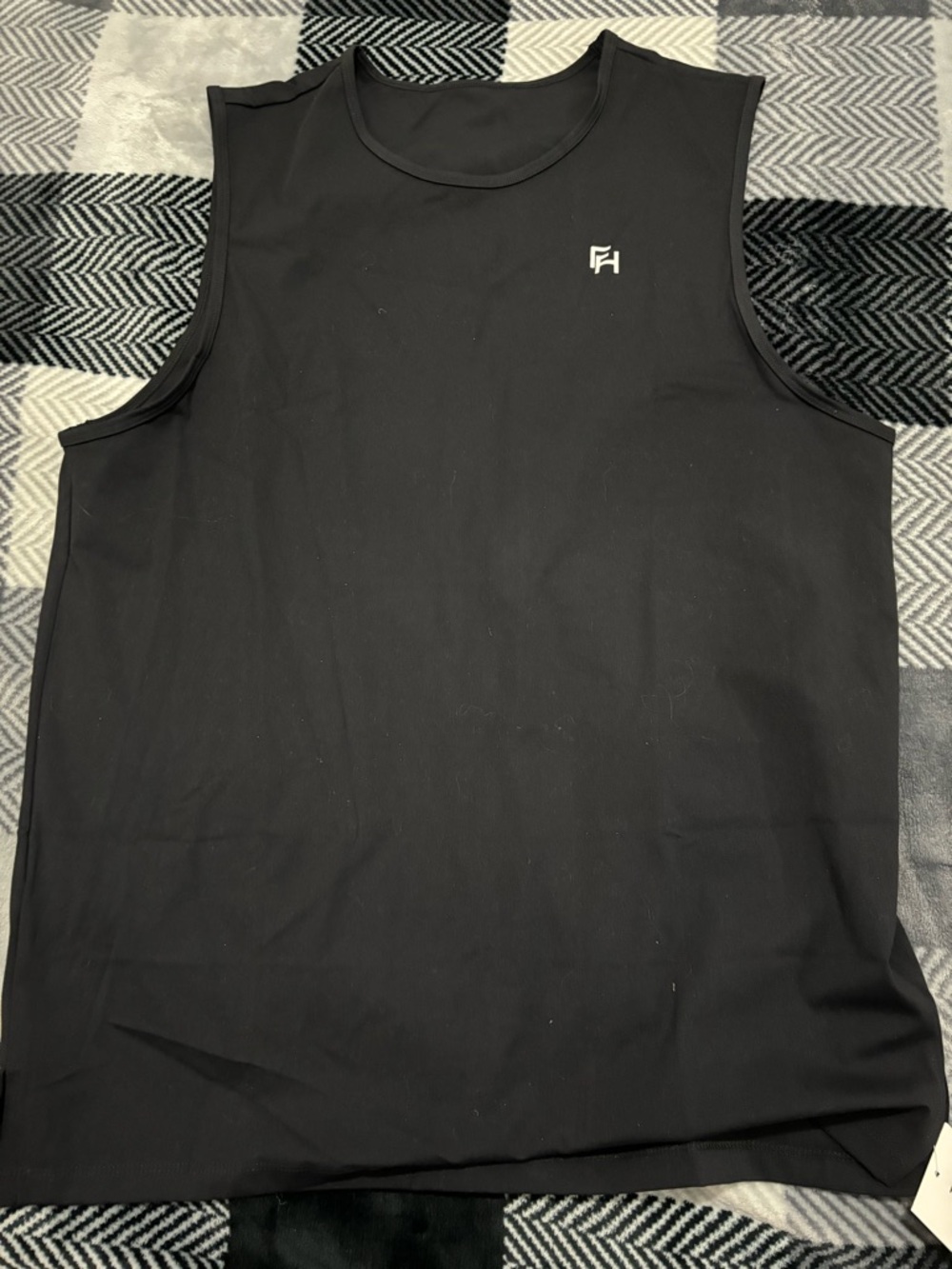 First Health Unisex Black Sleeveless Athletic Tank